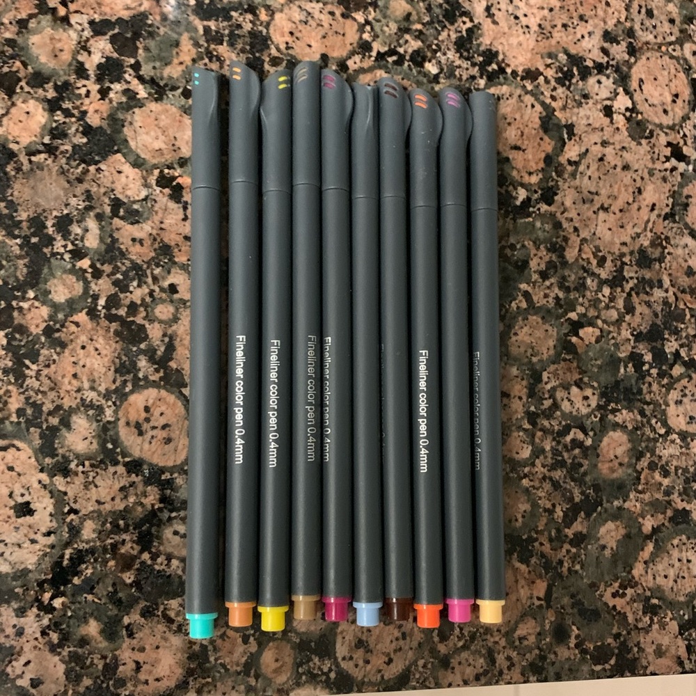 NEW 10 Fineliner Colored/Scrapbook/Planner Pens